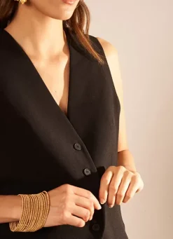 Sud Express Jackets & Coats|Gilet De Costume Noir Gilota