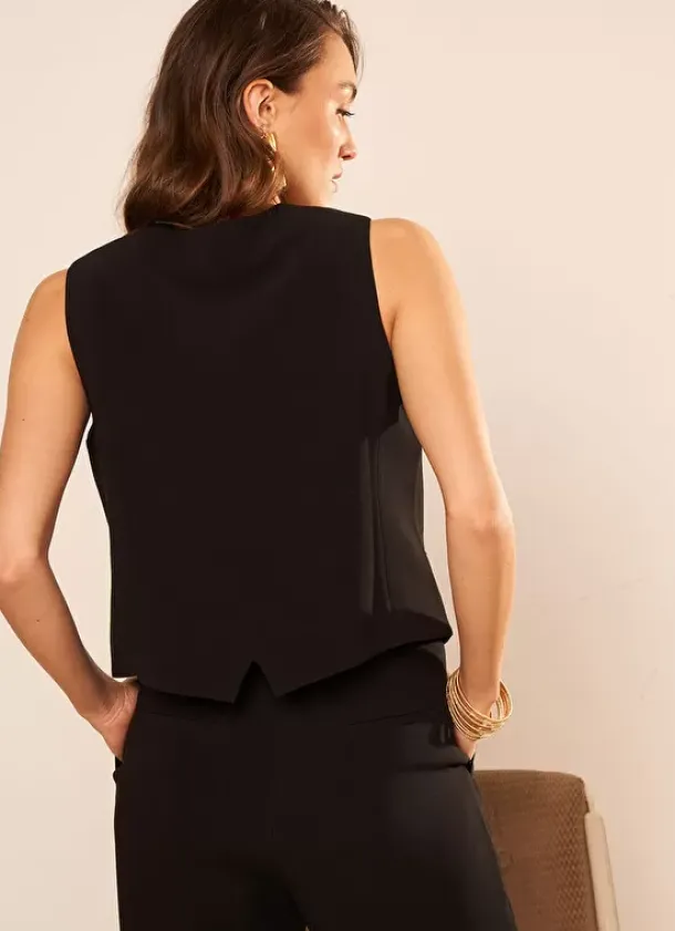 Sud Express Jackets & Coats|Gilet De Costume Noir Gilota