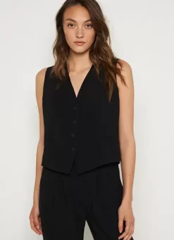 Sud Express Jackets & Coats|Gilet De Costume Noir Gilota