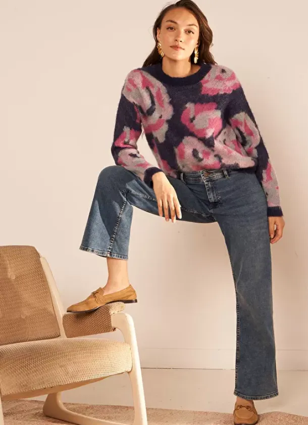 Sud Express Trousers & Jeans|Jean A La Coupe Flare Medium Stone Clara
