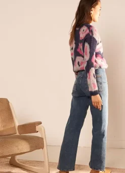 Sud Express Trousers & Jeans|Jean A La Coupe Flare Medium Stone Clara