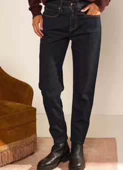 Sud Express Trousers & Jeans|Jean Boyfriend A Cinq Poches, Taille Medium Brut Ben
