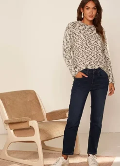 Sud Express Trousers & Jeans|Jean Boyfriend A Cinq Poches Dark Stone Ben