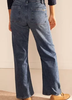 Sud Express Trousers & Jeans|Jean Large, Taille Haute Sans Coutures Sur Les Cotes Medium Dark Sto Clara