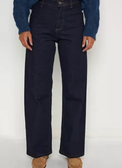 Sud Express Trousers & Jeans|Jean Large, Taille Haute Sans Coutures Sur Les Cotes Brut Clara