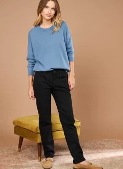 Sud Express Trousers & Jeans|Jean Slim Cinq Poches Black Stella