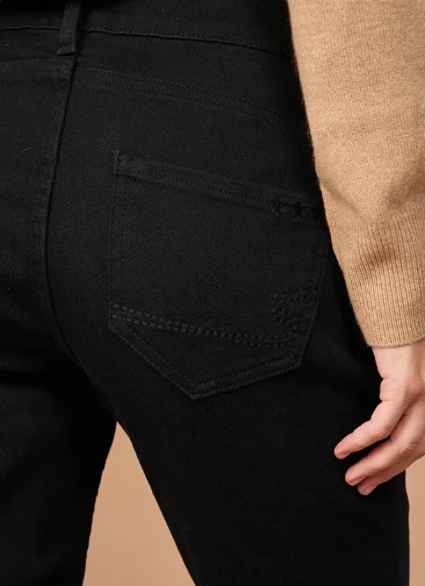 Sud Express Trousers & Jeans|Jean Slim Cinq Poches Black Stella
