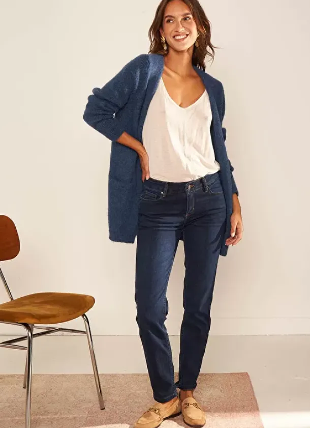 Sud Express Trousers & Jeans|Jean Slim Cinq Poches Dark Stone Stella