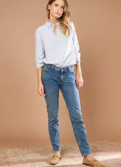 Sud Express Trousers & Jeans|Jean Slim Cinq Poches Medium Dark Sto Stella