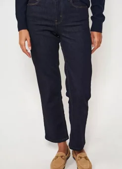 Sud Express Trousers & Jeans|Jean Taille Haute Cinq Poches Brut Debby