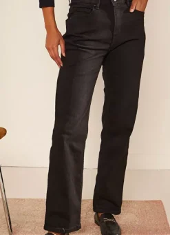 Sud Express Trousers & Jeans|Jean Taille Haute Cinq Poches Black Stone Debby