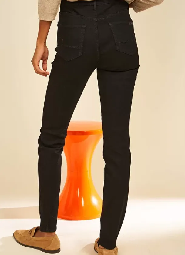 Sud Express Trousers & Jeans|Jegging A Taille Medium Noir Jenny