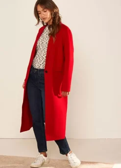 Sud Express Jackets & Coats|Manteau En Laine Framboise Metoile