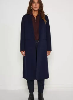 Sud Express Jackets & Coats|Manteau En Laine Marine Metoile