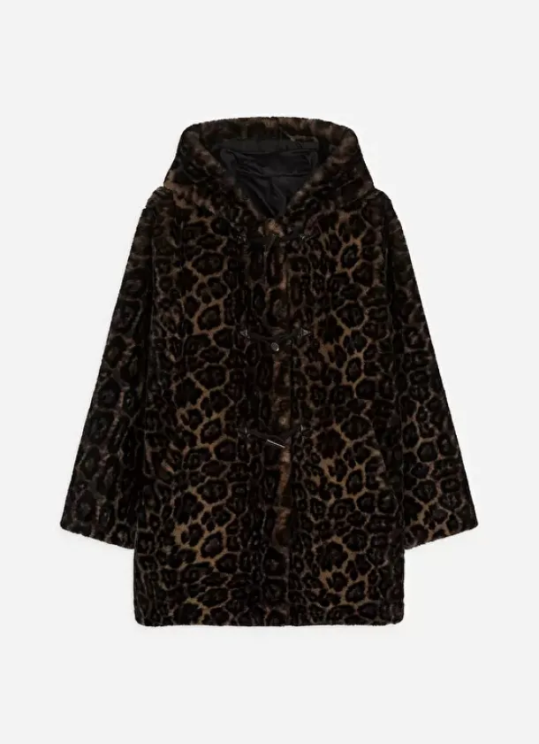 Sud Express Jackets & Coats|Manteau Fausse Fourrure Leopard Camel Mialys