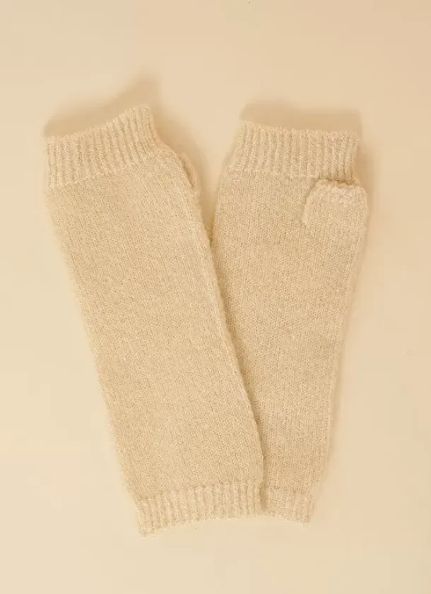 Sud Express Shoes & Accessories|Mitaines Avec Lurex Ecru Gyoza