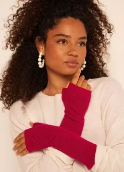Sud Express Shoes & Accessories|Mitaines Pur Cachemire Framboise Garou