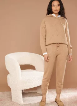 Sud Express Trousers & Jeans|Pantalon 100% Cachemire Camel Perlou