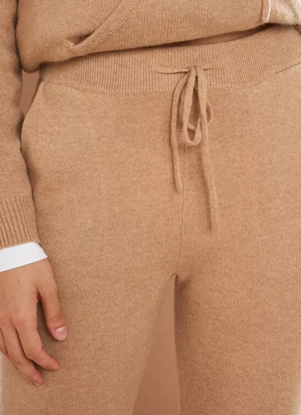 Sud Express Trousers & Jeans|Pantalon 100% Cachemire Camel Perlou