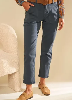 Sud Express Trousers & Jeans|Pantalon Boyfriend Indigo Peracles