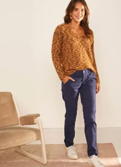 Sud Express Trousers & Jeans|Pantalon Chino Bleu Pirma
