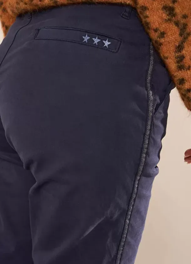 Sud Express Trousers & Jeans|Pantalon Chino Bleu Pirma