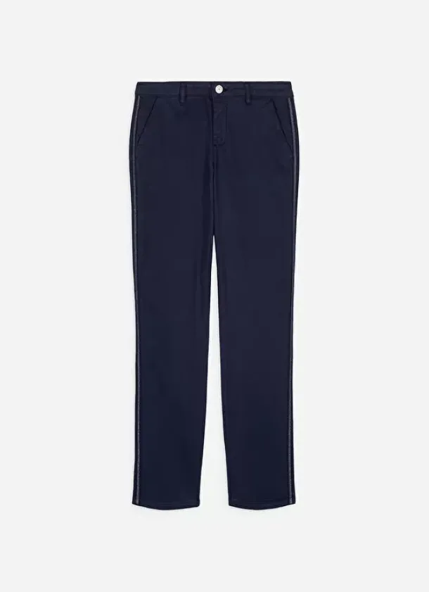 Sud Express Trousers & Jeans|Pantalon Chino Bleu Pirma