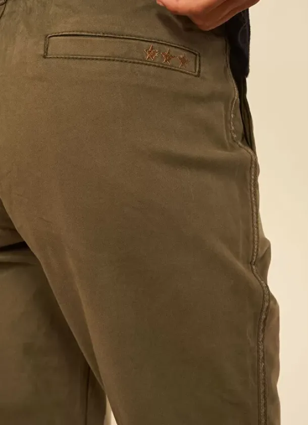 Sud Express Trousers & Jeans|Pantalon Chino Kaki Pirma