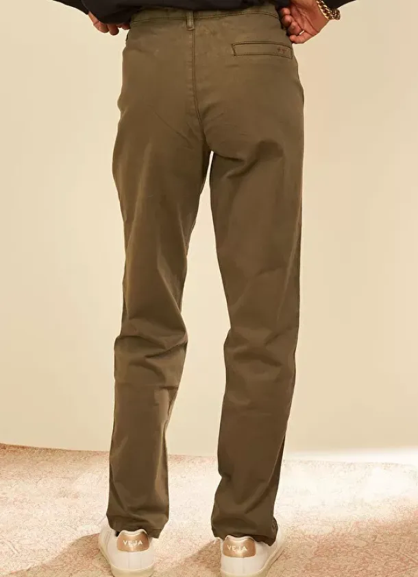 Sud Express Trousers & Jeans|Pantalon Chino Kaki Pirma