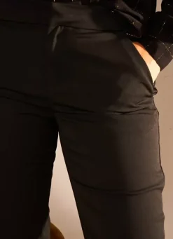 Sud Express Trousers & Jeans|Pantalon De Ville Taille Elastiquee Noir Padisto