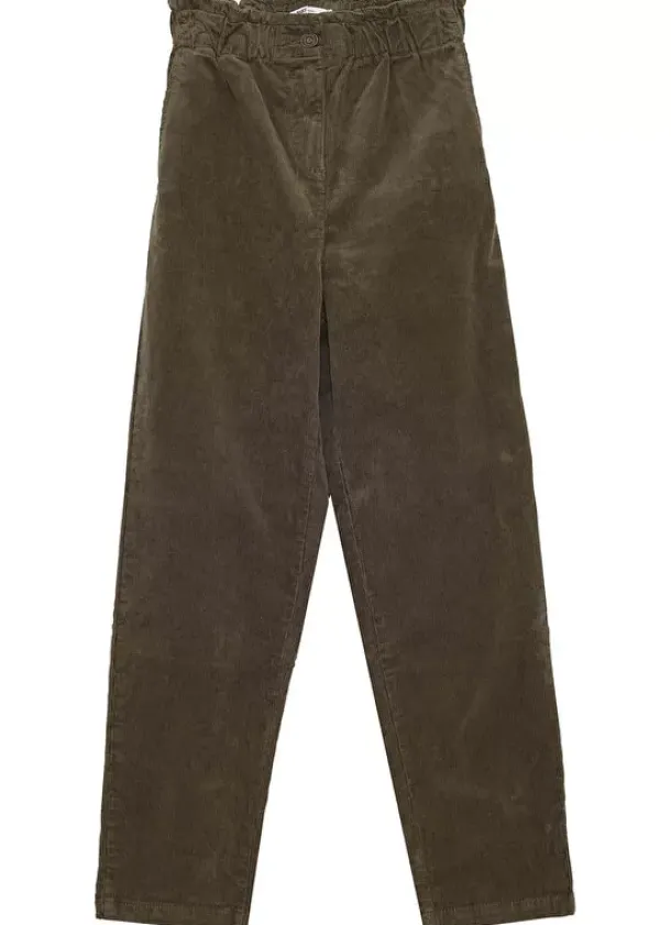 Sud Express Trousers & Jeans|Pantalon En Velours Cotele, Coupe Carotte Kaki Parah