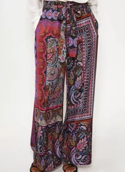 Sud Express Trousers & Jeans|Pantalon Imprime Retro Kaki Penelope
