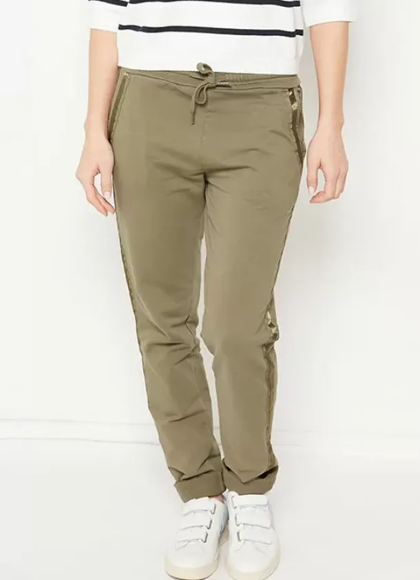 Sud Express Trousers & Jeans|Pantalon Jogging Kaki Poerava