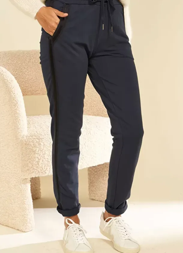 Sud Express Trousers & Jeans|Pantalon Jogging Marine Poerava