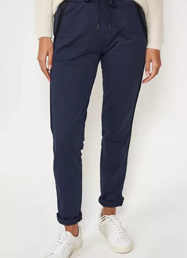 Sud Express Trousers & Jeans|Pantalon Jogging Marine Poerava
