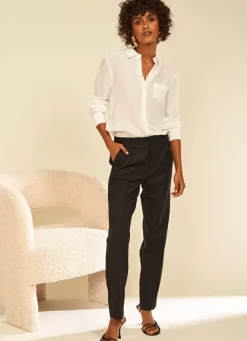 Sud Express Trousers & Jeans|Pantalon Tailleur Noir Pao