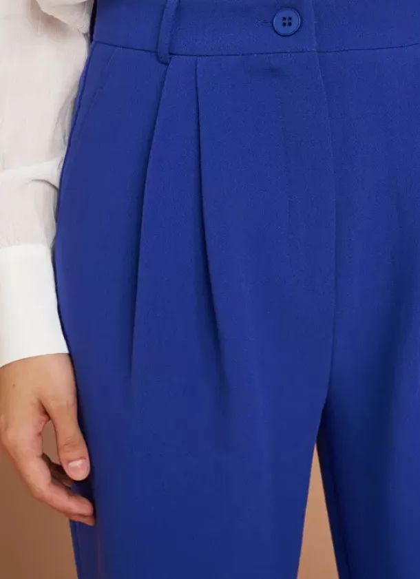 Sud Express Trousers & Jeans|Pantalon Tailleur Taille Haute Neon Pasalta