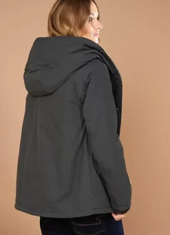 Sud Express Jackets & Coats|Parka A Capuche Plomb Vlasdi