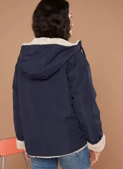 Sud Express Jackets & Coats|Parka Courte Reversible Marine Vabaria