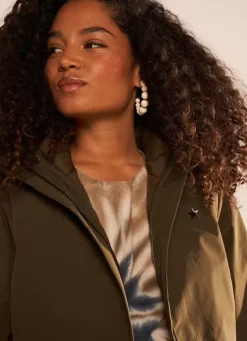 Sud Express Jackets & Coats|Parka Longue Deperlante Kaki Valene