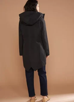 Sud Express Jackets & Coats|Parka Longue Deperlante Noir Valene