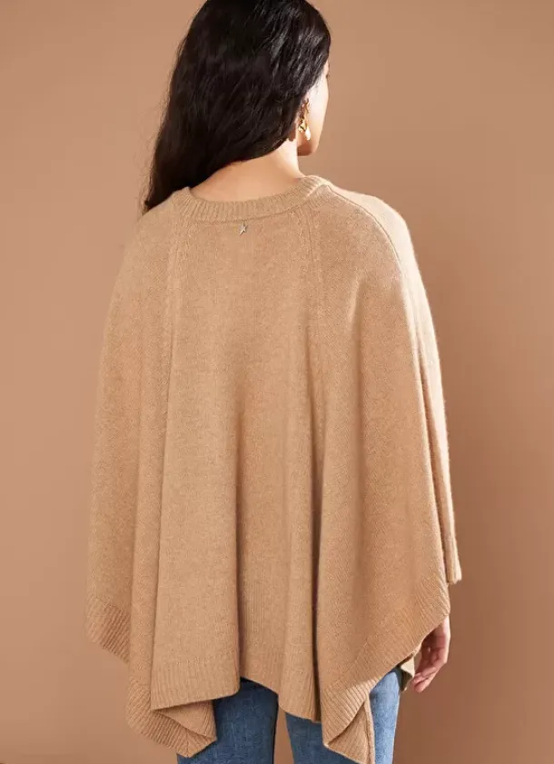 Sud Express Jumpers & Cardigans|Poncho 100% Cachemire Camel Paulo