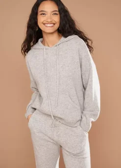 Sud Express Jumpers & Cardigans|Pull A Capuche En Cachemire Epais Perle Chine Mabebe