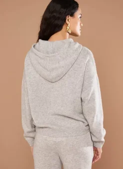 Sud Express Jumpers & Cardigans|Pull A Capuche En Cachemire Epais Perle Chine Mabebe