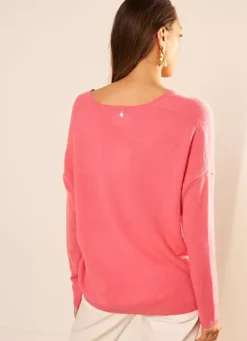 Sud Express Jumpers & Cardigans|Pull Au Volume Oversize Et A Manches Longues Pres Du Corps Lipstick Monjoe