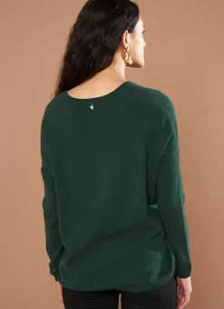 Sud Express Jumpers & Cardigans|Pull Au Volume Oversize Et A Manches Longues Pres Du Corps Basilic Monjoe