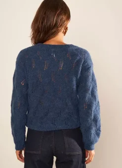 Sud Express Jumpers & Cardigans|Pull Col Bateau Indigo Mantiby