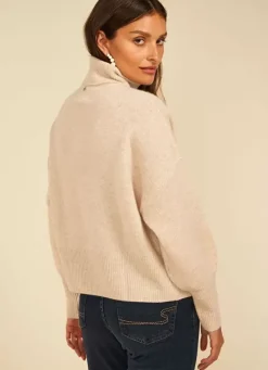 Sud Express Jumpers & Cardigans|Pull Col Montant, 100% Cachemire Beige Chine Monpran