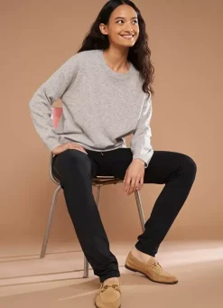 Sud Express Jumpers & Cardigans|Pull Col Rond 100% Cachemire Perle Chine Mapoue