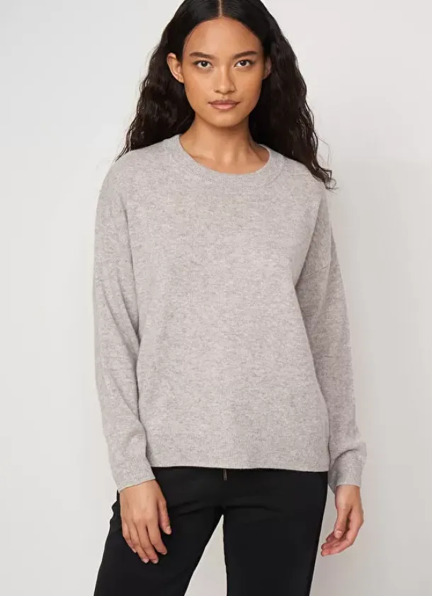 Sud Express Jumpers & Cardigans|Pull Col Rond 100% Cachemire Perle Chine Mapoue